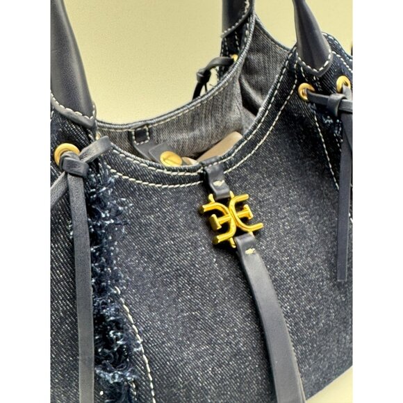 SAM EDELMAN Irina denim small women's small tote crossbody bag -Dark denim - Picture 6 of 16